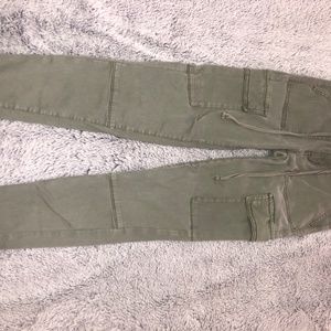 Green Cargo Jeggings